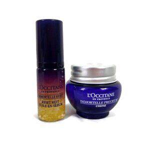L'Occitane Immortelle Reset Serum & precieuse Face cream Travel Set of 2 NEW